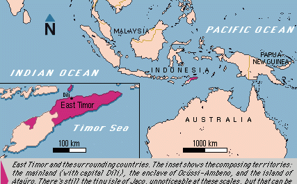Esat Timor map