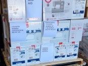 Pallet for 29 new sewing machines being shipped to Kiribati