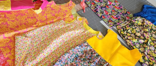 Some of the garments completed on the second lesson